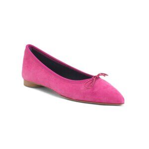 NUR ITALY Fuchsia Made In Italy Suede Isabella Flats